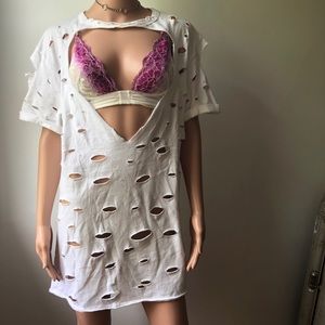 Ripped T-Shirt Dress